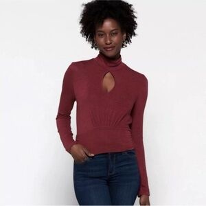 Brea Canyon Red Knit Mock Neck Keyhole Sweater Top Size XXL NWT Stitch Fix